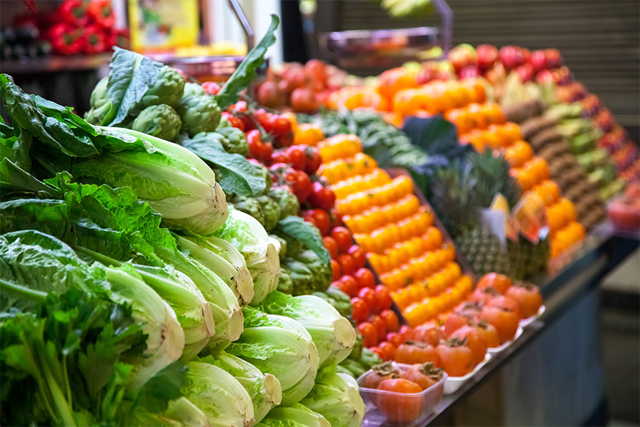 Vente de légumes et légumineux